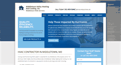 Desktop Screenshot of middletownvalleyheatcool.com