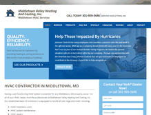 Tablet Screenshot of middletownvalleyheatcool.com